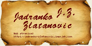 Jadranko Zlatanović vizit kartica